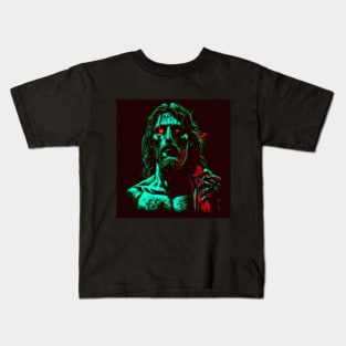 NEON ZOMBIE JESUS Kids T-Shirt